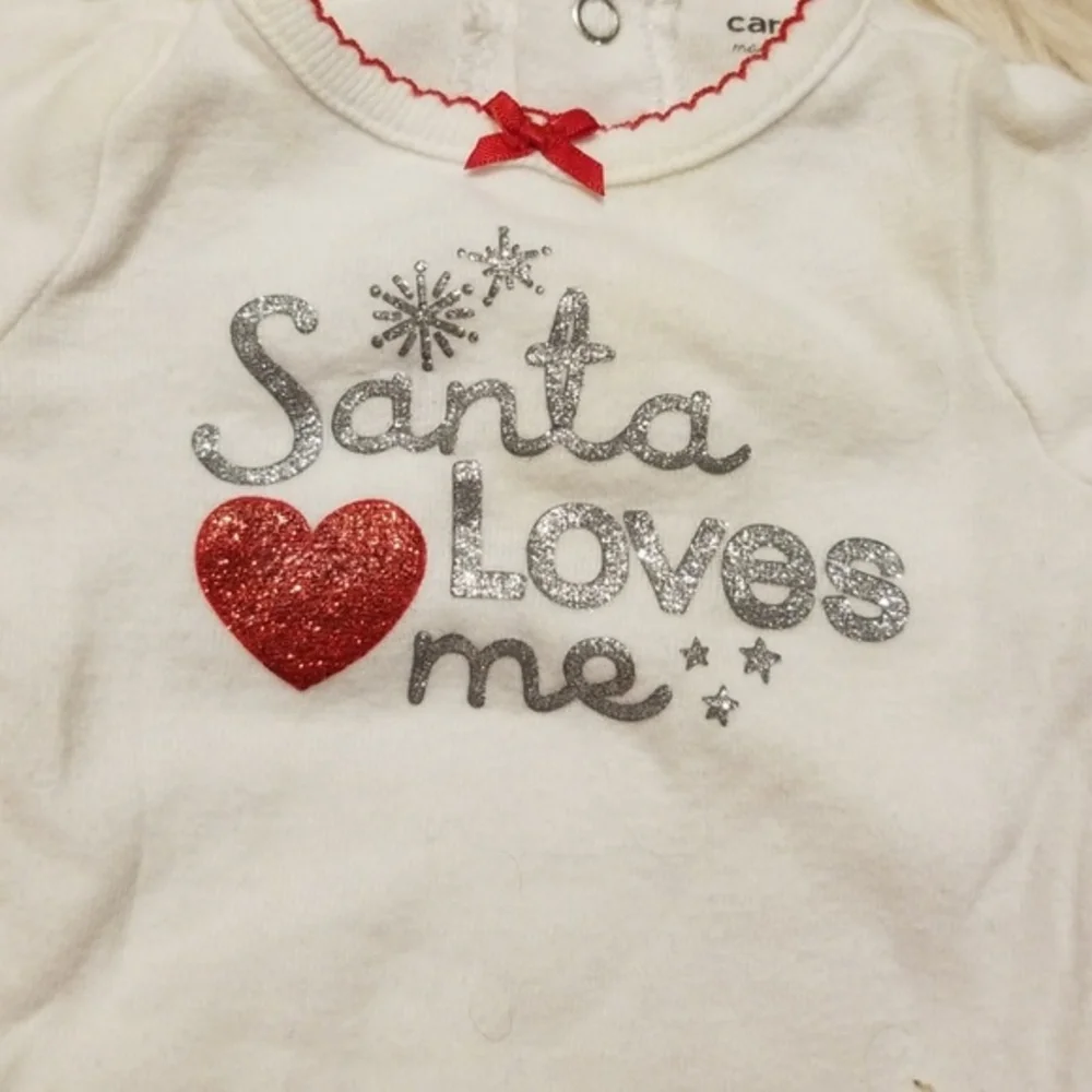 Santa loves me onsie and tutu‎